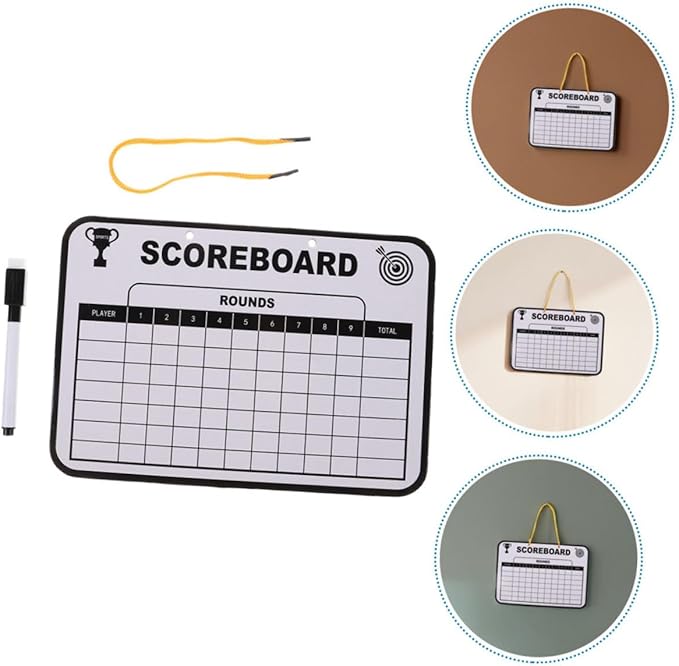 BESPORTBLE 2pcs Double-Sided Reusable Golf Scoreboard for Boys and Girls Dry Erase Writing Board for Score Tracking Lightweight Portable Design for Indoor and Outdoor Golf Practice