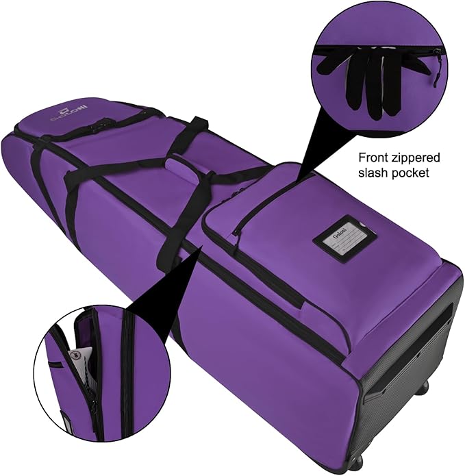 Goloni Golf Travel Bag with Wheels, Golf Travel Case for Airlines, 900D Heavy Duty Oxford Wear-Resistant Soft-Sided