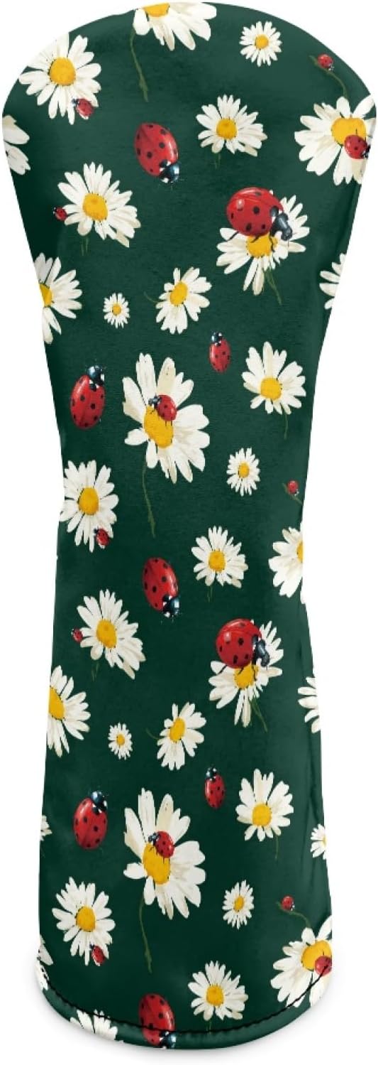Golf Club Head Covers for Club Protective, Waterproof PU Leather Driver Fairway Wood Hybrid Head Cover