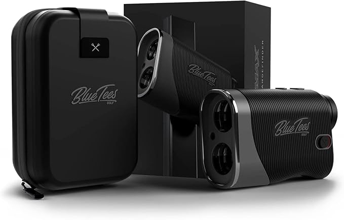 Blue Tees Golf Series 3 Max+ Golf Rangefinder with Slope Switch, 1000 Yards Range Finder, 6X Magnification Laser Rangefinder, Slope Measurement, Magnetic Strip, Flag Pole Locking with Pulse Vibration
