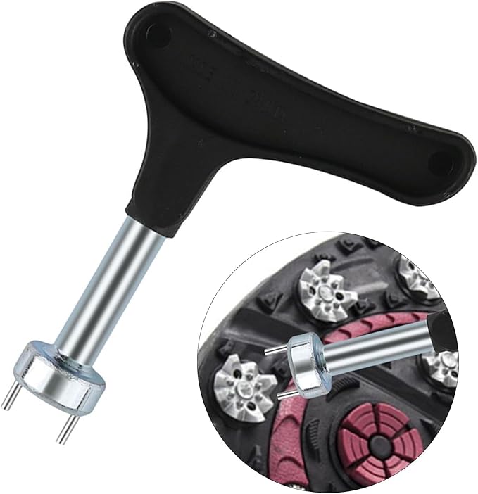 Spike Wrench for Golf Shoes, Golf Shoes Replacement Spikes Tool with Comfortable Grip Golf Shoe Spike Softspikes Remover for Spike Shoes