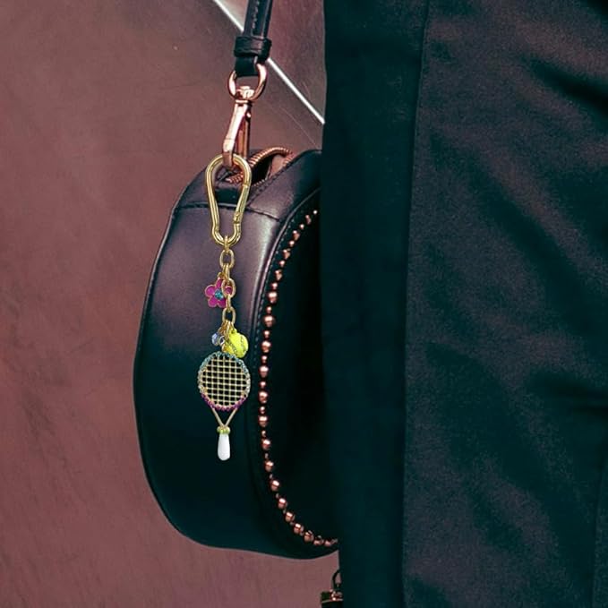 Madison Tyler Western Cowboy Boots Cherry Bow Bubble Tea Strawberry Cute Keychain | Bag Charms for Handbags Purse Charms