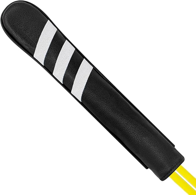 Golf Alignment Stick Cover Premium Leather Perfect Cover for Alignment Sticks Classic USA Design Alignment Sticks Holder Golf Club Protector Holds 2 Sticks.