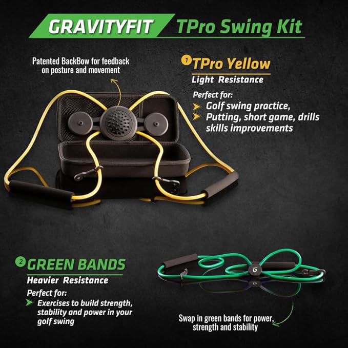 Golf Swing Performance Trainer Aid | Golf Swing Trainer Trusted by PGA Coaches | Backed by 30 Years Research | Elevate Your Golf Training | Enhance Strength, Stability, Rotation & Posture