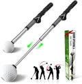 Retractable Golf Swing Trainer - Pro Handed Click Stick Golf Grip Trainer | Golf Grip Swing Training Aid Ideal for Beginners