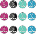 Golf Ball Markers Assorted Patterns Value Pack of 12 Golf Gifts, Golf Cap Clips and Divot Repair Tools Parter Accessories Sets for Men Women Golfer (Golf Club Ball Markers)
