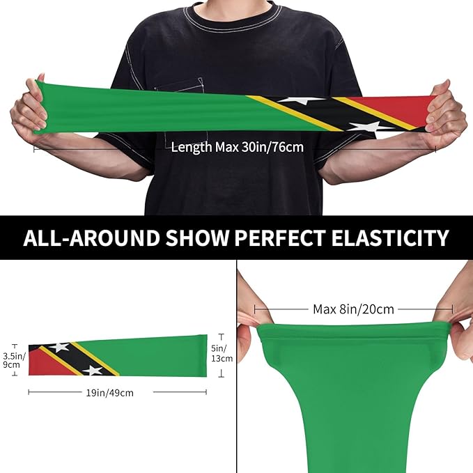 Cute Flag Arm Sleeves Cooling Sun Protection Sports Flag Sleeves for Men Women