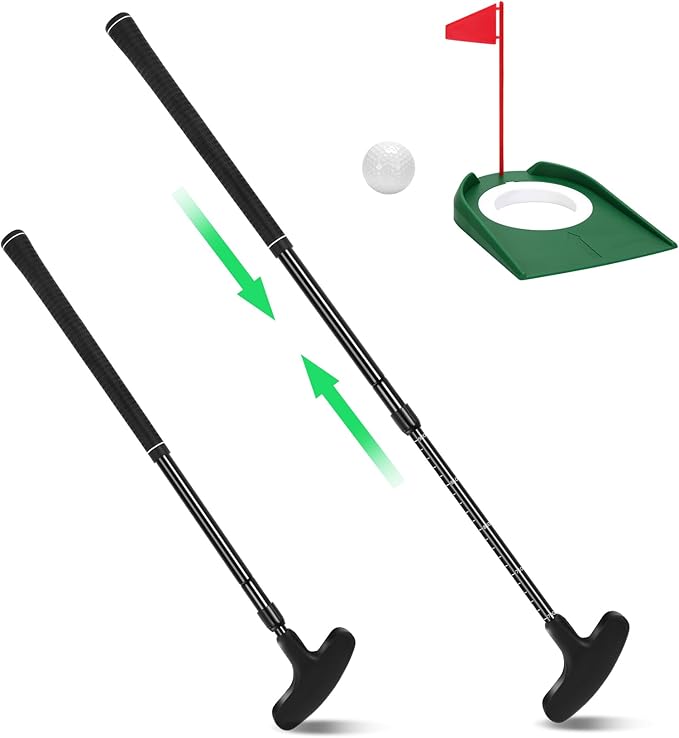 Golf Putter, Golf Clubs for Men & Women, Mini Putter, Club Golf Set, Bucket Golf Game, Two-Way Putters Includes Ball, Cup with Flag