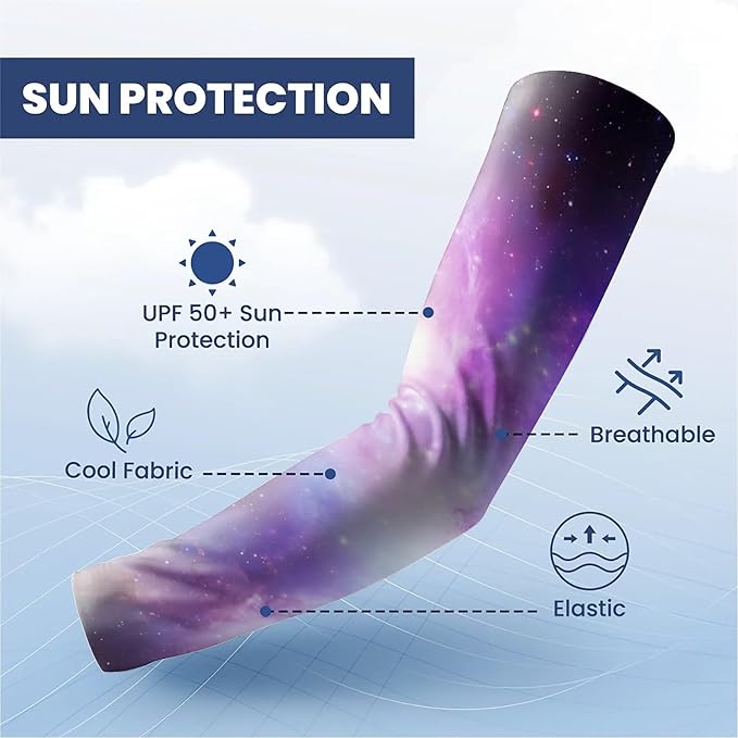 Cooling Arm Cover For Men & Women - Uv Sun Protection Arm Sleeves For Driving Golfing Fishing Cycling Hiking (L)
