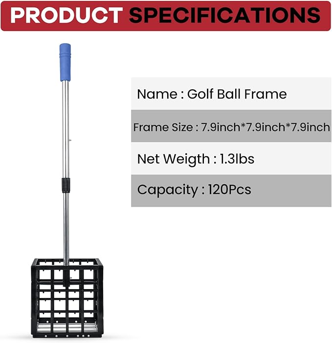 Large-Capacity Golf Ball Retriever Picker Grabber Tool Collector