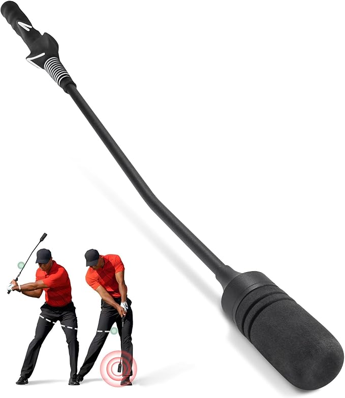 Golf Swing Trainer - Click Stick Golf Trainer for Golf Tempo Practice, Weighted Golf Training Aid Helps Enhance Strength, Improve Swing Rhythm & Maintain Balance