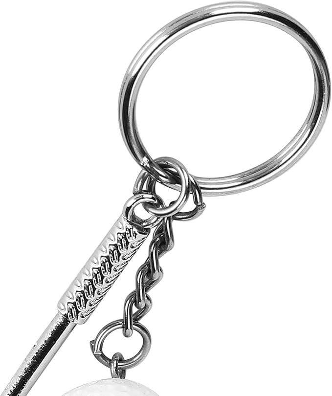 6PCS Golf Club Ball Keychain, Alloy Mini Golf Ball Key Ring Sports Clubs Backpacks Handbags Pendant for Men Women Sports Lovers