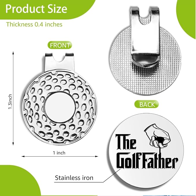 Best Dad by Par Golf Ball Markers, Men's Golf Accessories, Birthday Retirement Golf Gifts for Dad Husband Grandpa