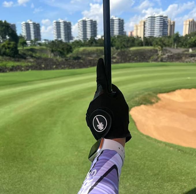 PINKTEE Women's RainGrip Golf Glove Left Hand All Weather Ladies Soft Golf Gloves with Marker for Hot Wet Weather