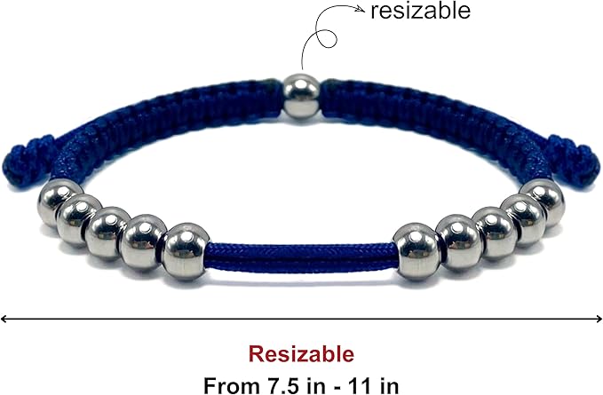 LAMIBEE Golf Stainless Steel 10 Beads Score Counter Bracelet, Golf Stroke Count Bracelet, Resizable and Easy to Adjust Golf Round Scoring Tracker, Durable and Stylish Golf Accessory