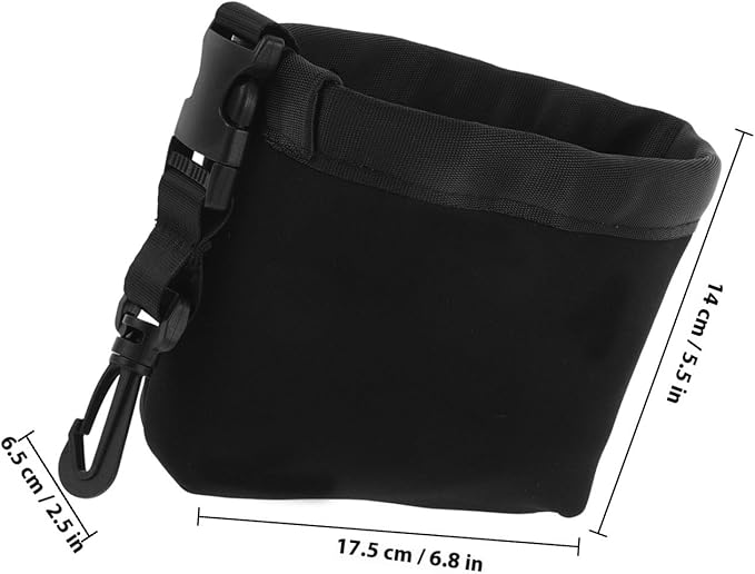 Mikinona Portable Golf Club Cleaning Pouch with Detachable Clip Fabric Liner Golf Ball Bag for Club Face Maintenance and Outdoor Use
