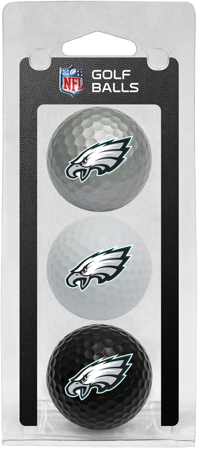 Team Golf NFL Regulation Size Golf Balls, 3 Pack, Full Color Durable Team Imprint
