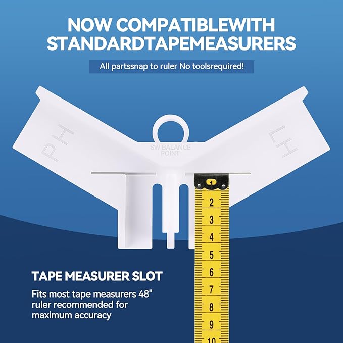 Golf Club Ruler - Fitting Tool - Length Measure - Swing Weight - Works with Swanson
