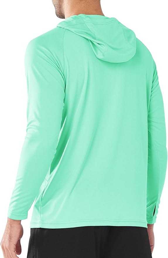 NORTHYARD Men's UPF 50+ Hoodie Shirts Long Sleeve Sun Protection Fishing Swim Beach UV SPF Rash Guard Quick Dry Lightweight