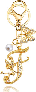 Initial Keychain Bag Charm Women Purse Charms for Handbags Accessories Charm for Wallet Butterfly Pendant for Girls
