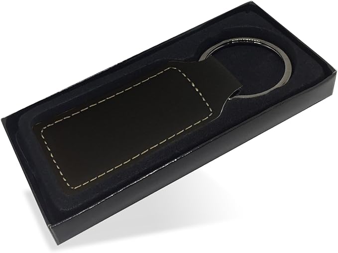 LaserGram Rectangle Keychain, Golfer Golfing, Personalized Engraving Included