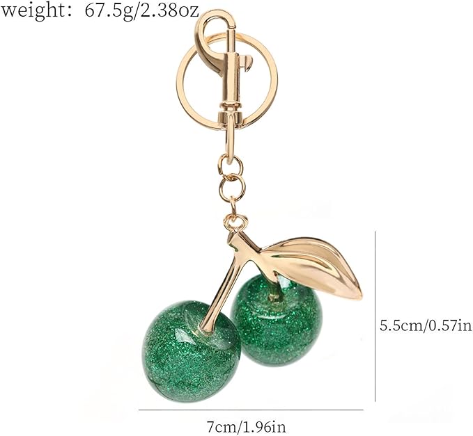 Fruit Bag Charm Purse Charms Keychain Strawberry Cherry Accessories Keychain For Women Birthday Valentine Day Gifts