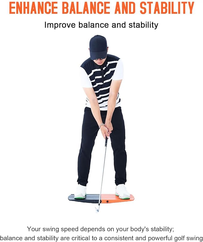 Golf Balance Board 3 – Modes Teaching Tool, Vibration Feedback Glof Swing, Trainer Beginners Club Practice & | Beginners Club Practice & Drills, Increased Power & Swing Rhythm Compact