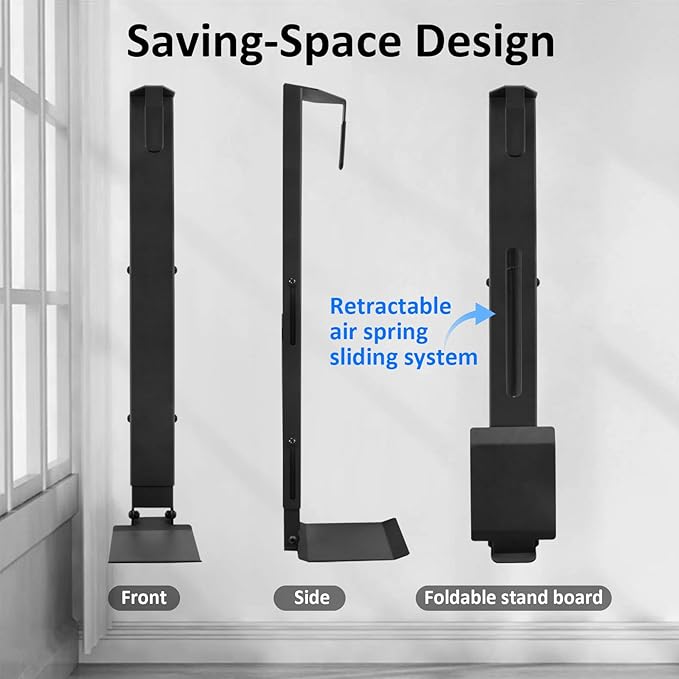 Wall Mount Golf Bag Storage Stand Organizer Rack for Garage, Air Spring Sliding System Single Golf Bag Holder for Wall, Golf Storage Organizer for Golfing Clubs, Home, Basement