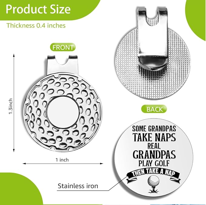 Best Dad by Par Golf Ball Markers, Men's Golf Accessories, Birthday Retirement Golf Gifts for Dad Husband Grandpa