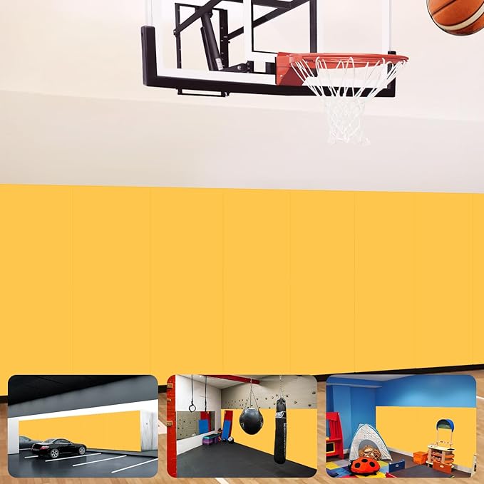 Gym Padding Wall Pads for Gym Wall Mats Basketball Wall Padding 2" Thick Foam Gym Wall Pad for Kids Wall Pad Protection, Waterproof Durable Wall Pads for Safety Colorful Wall Pad