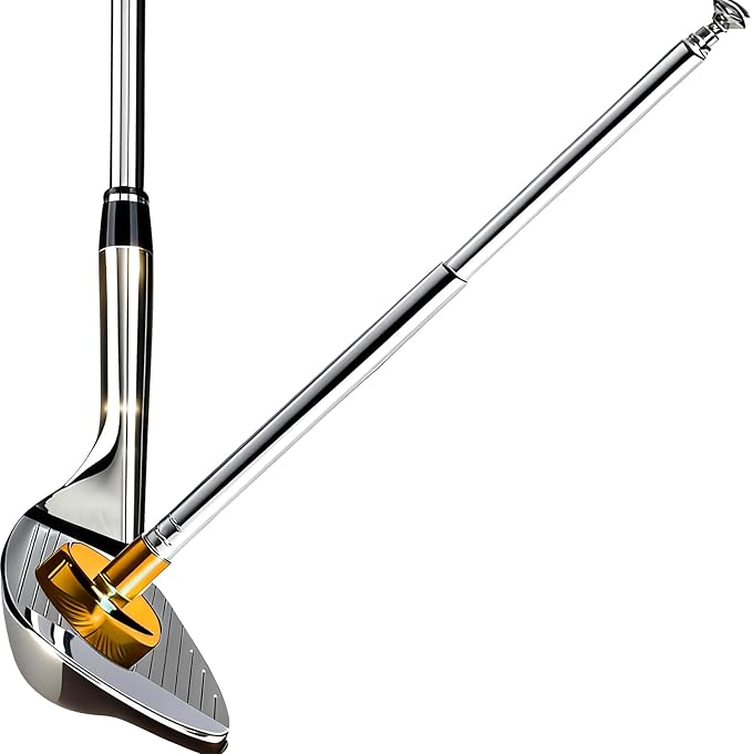 Golf Alignment Rods, 7 Length Adjustments - Golf Alignment Stick Corrector Lie Angle Tool, Golf Swing Training Aids Aiming Stick - Golf Club Face Aim, Visualize and Align Your Golf Shot