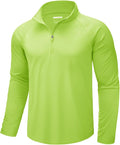 CRYSULLY Men's Long Sleeve 1/4 Zip Shirts Sun Protection Pullover UPF 50+ Rash Guard Running Lightweight T Shirt
