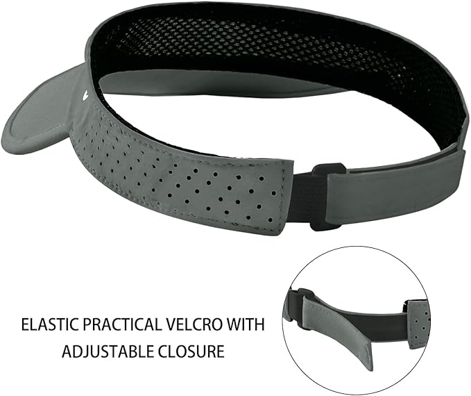 WANDER Sports Sun Visor Hats Adjustable Running Golf Tennis Mesh Folding Cap for Women Men
