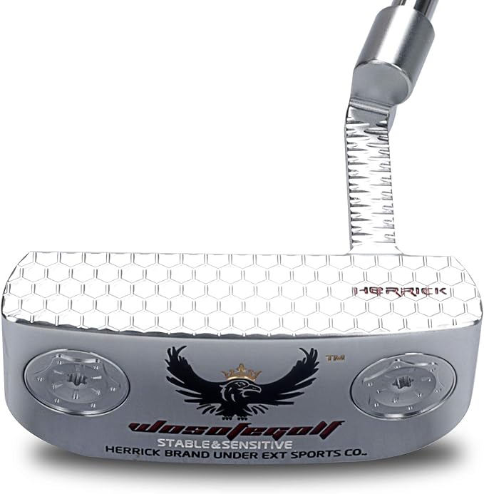Golf Club Putter,Men Right Hand Golf Club,with Black Red HeadCovers PU Grip CNC Steel Mallet Professional