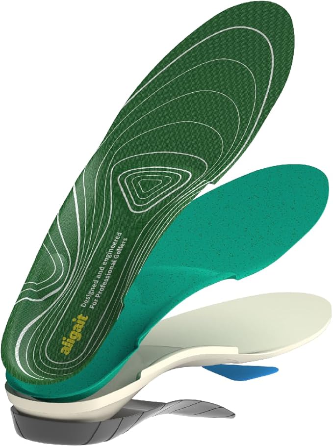 aligait Performance Golf Insoles: Increase Drive Distance, Enhance Swing Stability & Reduce Foot Fatigue (Small: US (M) 4~6 / (F) 5.5~7.5)