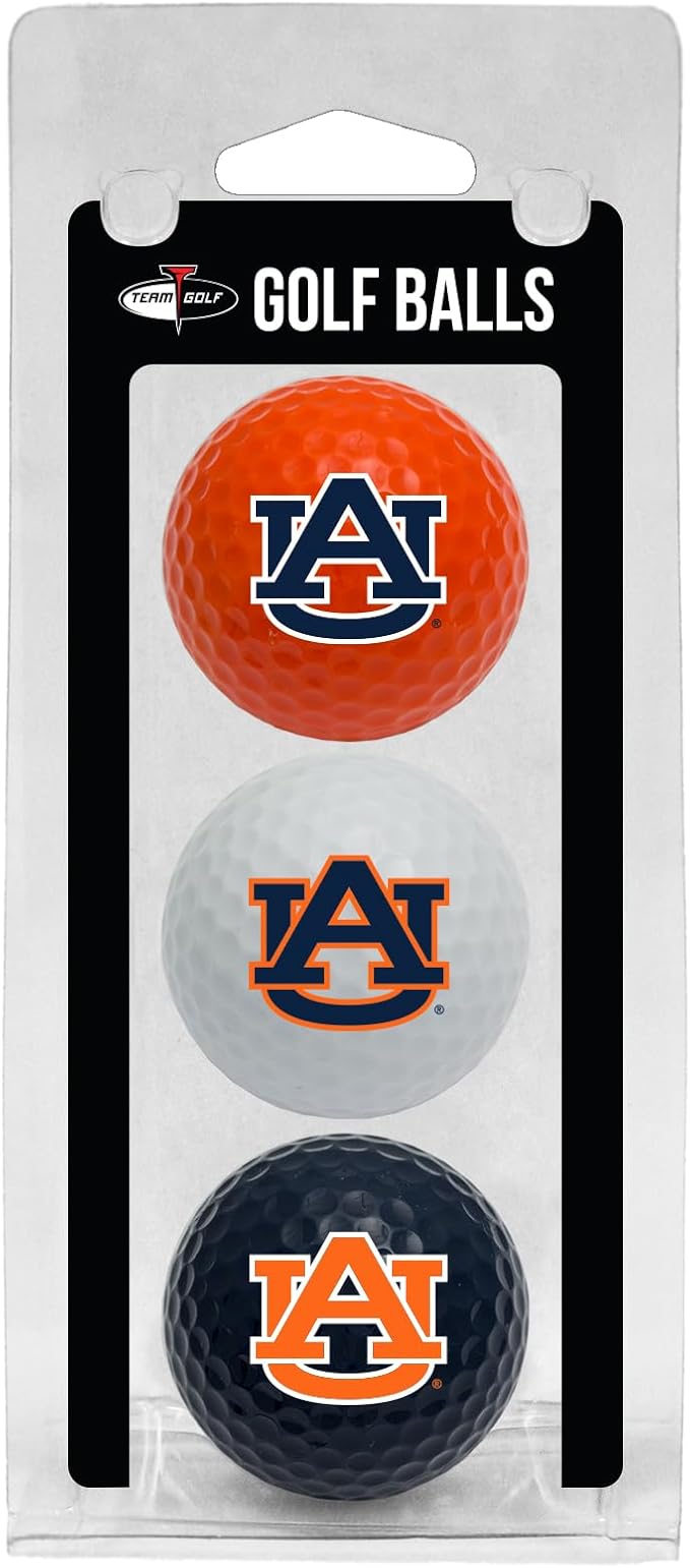 Team Golf NCAA Regulation Size Golf Balls, 3 Pack, Full Color Durable Team Imprint