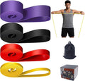 Resistance Bands for Working Out, 4-Levels Pull Up Bands Set, Stretch Bands for Exercise, Body Stretching, Muscle Training, Physical Therapy for Men Women, Carry Bag Included