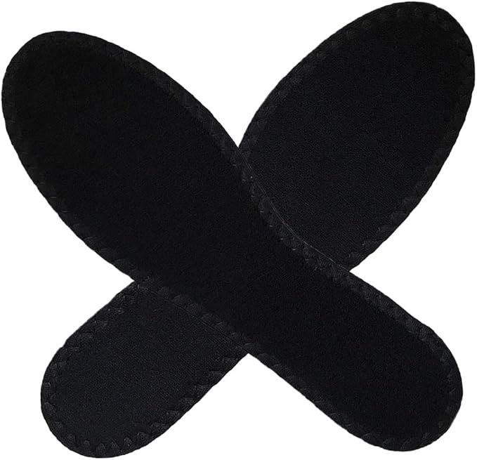 Happystep Cotton Terry Cloth Insoles, Barefoot Shoe Inserts, Sweat Absorption, Odor Control, Moisture-Wicking, Washable and Reusable, Zero Drop Shoe Insoles, 1 Pair Black and 1 Pair White (Women 11)