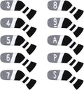 Scott Edward 10 Pcs Golf Club Head Covers for Irons Cuteness Basically Socks Shape Washable Durable Golf Club Head Protector Double Sided Knit Suitable for Most Brands