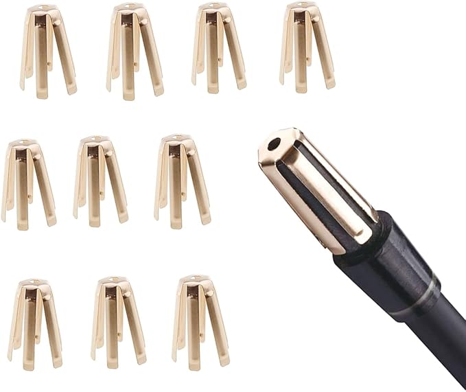 12pcs/Pack Universal Brass Golf Shaft Adapter Spacer Fits .335 .350 .355 .370 for All Shaft 6 Legs Golf Shaft Shims for Iron Shaft