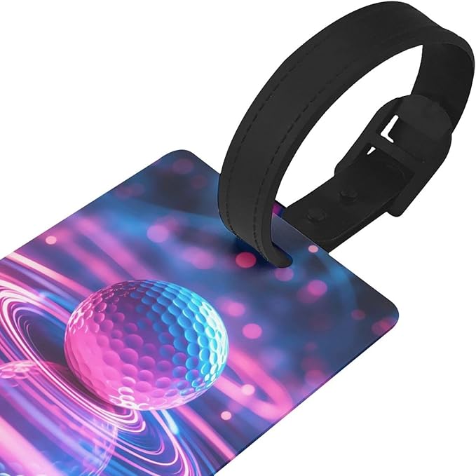 Neon Golf Luggage Tag Suitcase Identify Labels Personalized Travel Bag Tag 2.5X4.1Inch