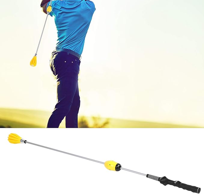 Drfeify Golf Swing Trainer, Golf Swing Practicing Stick with Adjustable Force Design, Golfer Correction Training Rod Tool Equipment
