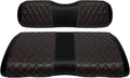 Golf Cart Vinyl Replacement Seat Covers fits EZGO RXV 2008+, Diamond Front Seat Cover Black Stitching Durable Breathable & Easy to Clean