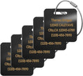 (5Pack) Custom Personalized Luggage Tags-Customized Unique tag for Suitcase Backpack Travel,Bags (Black (2 × 2))