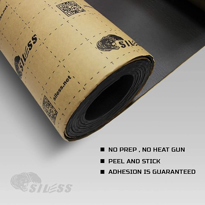 Siless Liner 314 mil 18 sqft Sound Deadening mat - Sound Deadener Mat - Car Sound Dampening Material - Sound dampener - Sound deadening Material Sound Insulation - Car Sound deadening