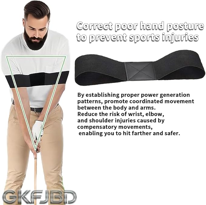 for Golf Swing Training Correcting Arm Band and Corrector Wrist Trainer Protector Health Gear Golf Wrist Brace for Beginner Golf Swing Practitioner (Pack of 1+1)