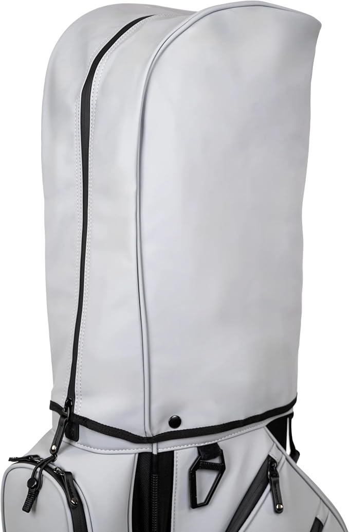 KRADUL - LUX Cart Bag – Lightweight Vegan Leather Golf Cart Bag with Waterproof Pockets, Organized Club Dividers & Cart Strap Tunnel