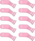 Scott Edward 10 Pcs Golf Club Head Covers for Irons Cuteness Basically Socks Shape Washable Durable Golf Club Head Protector Double Sided Knit Suitable for Most Brands