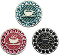 Myartte Golf Ball Markers Crystal Ball Markers Pack of 3