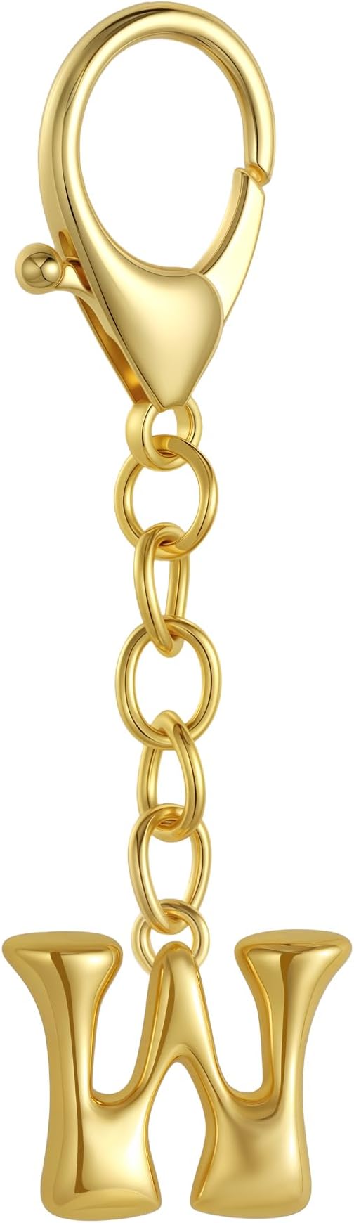 Bubble Gold Letter Bag Charms for Women, Cute Initial Keychain for Handbags, Purse Charms Birthday Christmas Gifts